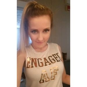 ENGAGED AF Metallic Rose Gold Tank